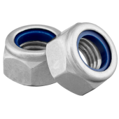 M12 NYLOCK NUT DIN 982 / ISO 7040 STEEL CLASS 8 WHITE ZINC 