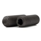 M5X16 GRUB SCREW KNURLED CUP POINT DIN 916 HIGH GRADE ALLOY STEEL GRADE 12.9 AUTO BLACK WRENCH KEY SIZE 2.5MM